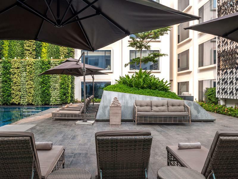 果阿坎多林中心凯悦酒店 外观 照片 The outdoor pool at the hotel